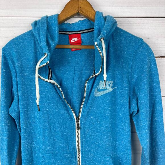 Nike Womens Full Zip Blue‎ Jacket Activewear Lightweight Size Small - Picture 2 of 6